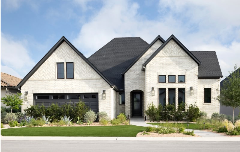 Exterior of model home in kissing tree
