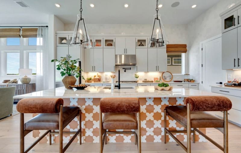 image of kitchen in model home at kissing tree