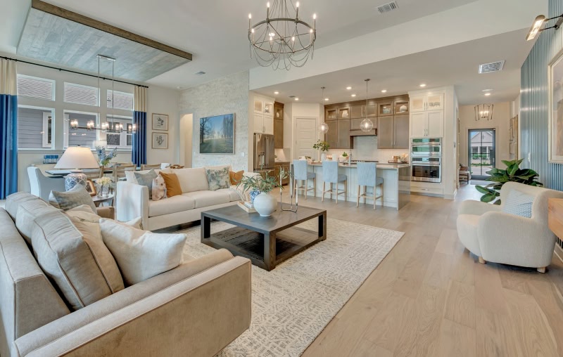 interior image of model home at kissing tree