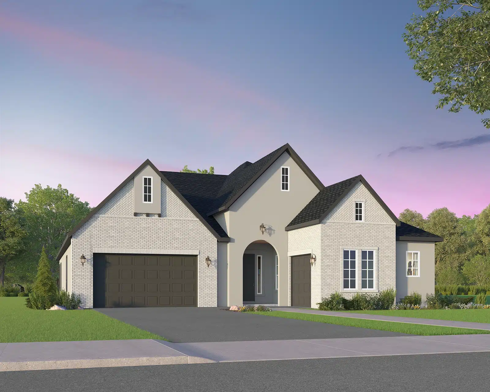 Exterior rendering of Champlain floor plan.
