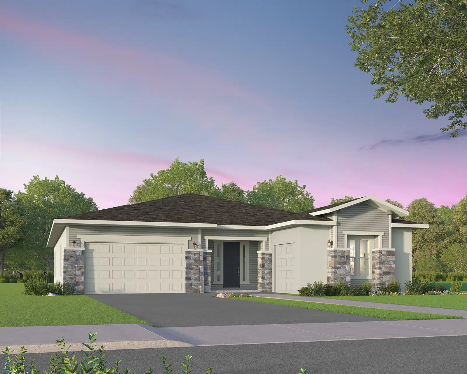 Exterior rendering of Champlain model