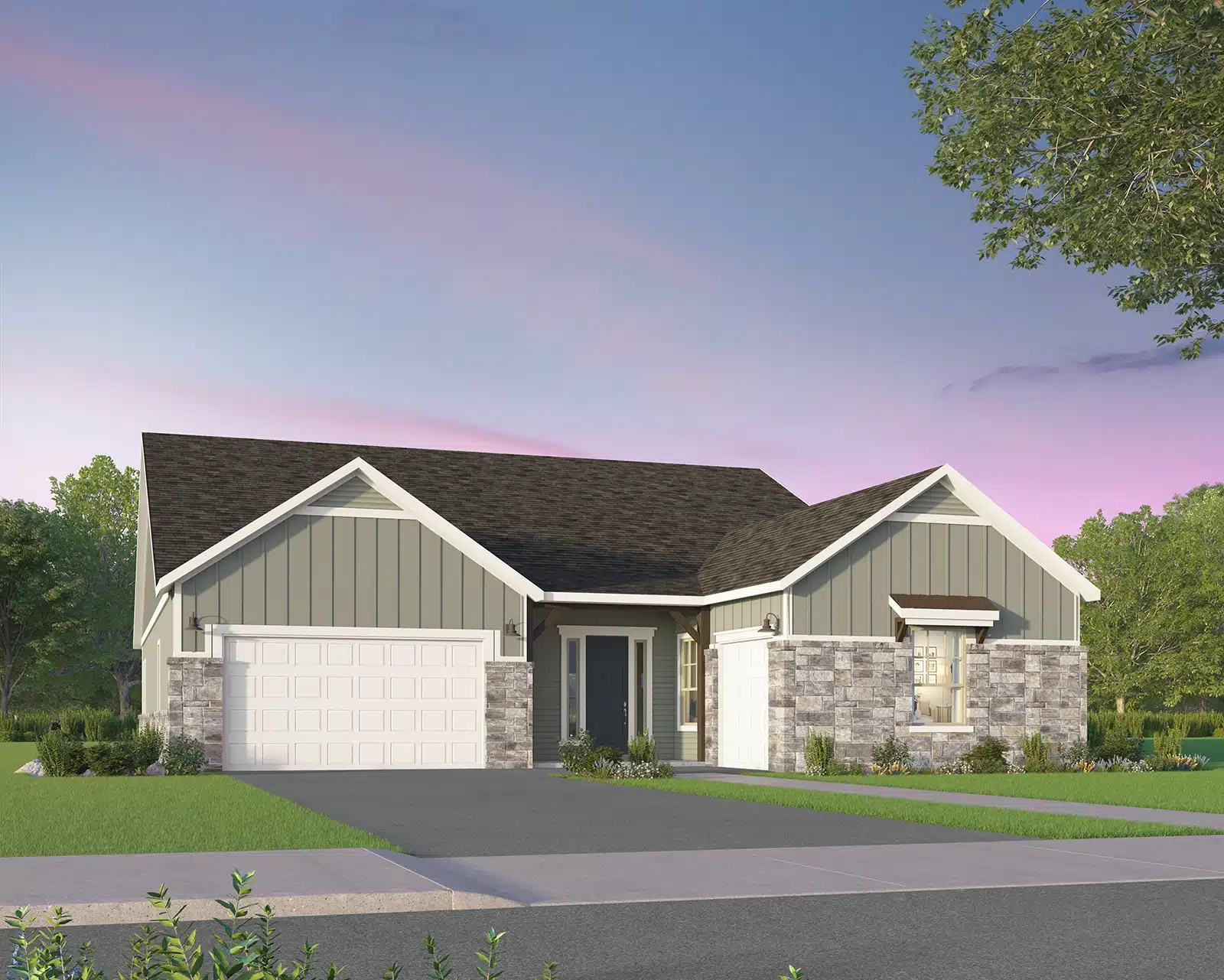 Exterior rendering of Champlain TX Hill Country