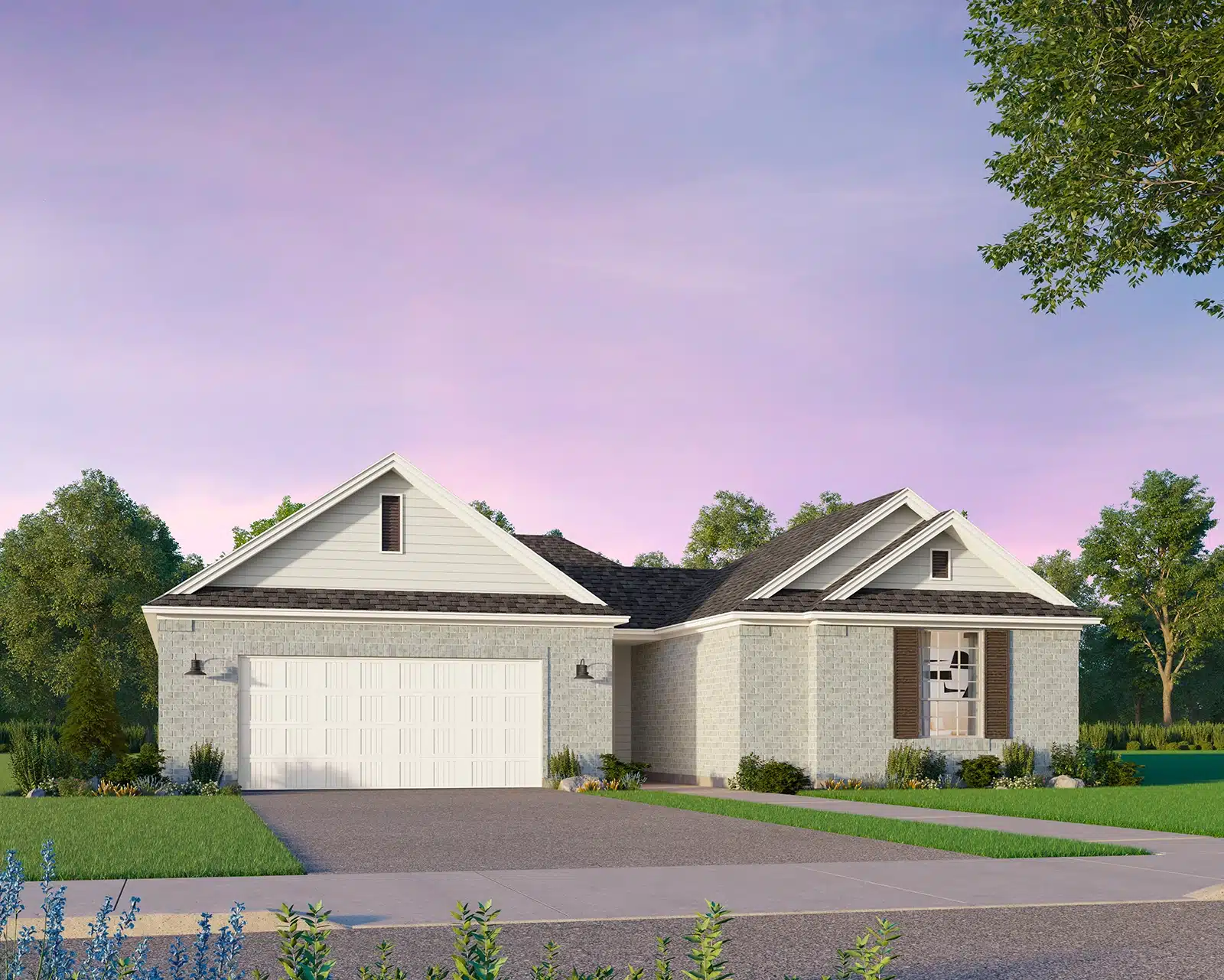 Rendering of Trinity Plan exterior.