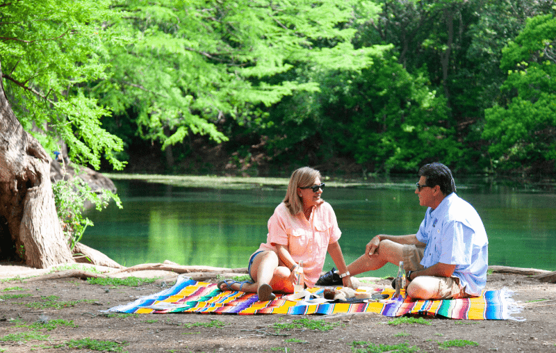 couple on a picnic in the nature