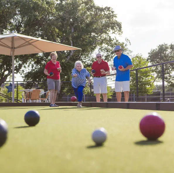 Bocce Ball Match with 2 Couples