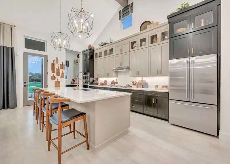 image of kitchen in model home at kissing tree